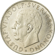 Coin, Sweden, Gustaf VI, 5 Kronor, 1952, MS(60-62), Silver, KM:828
