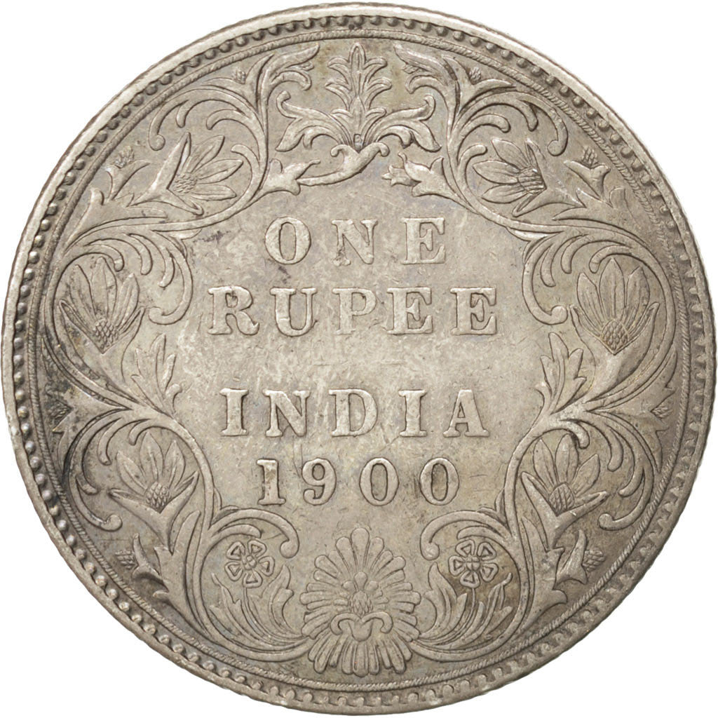 INDIA-BRITISH, Rupee, 1900, KM #492, EF(40-45), Silver, 30.79, 11.57