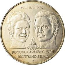 Coin, Sweden, Carl XVI Gustaf, 50 Kronor, 1976, MS(63), Silver, KM:854