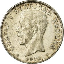 Coin, Sweden, Gustaf V, Krona, 1938, AU(55-58), Silver, KM:786.2