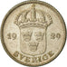 Coin, Sweden, Gustaf V, 50 Öre, 1929, VF(30-35), Silver, KM:788