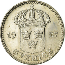Coin, Sweden, Gustaf V, 25 Öre, 1927, Stockholm, MS(60-62), Silver, KM:785