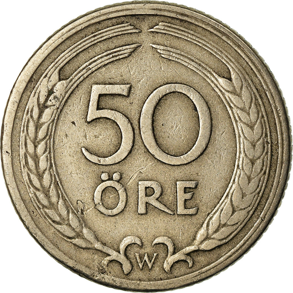 Monnaie, Suède, Gustaf V, 50 Öre, 1924, TTB, Nickel-Bronze, KM:796