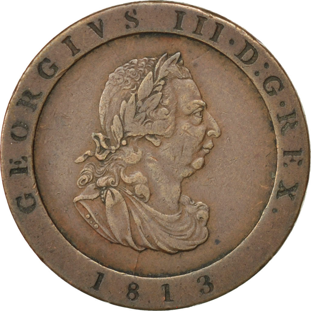 Ile de Man, Georges III, 1/2 Penny 1813, KM 10