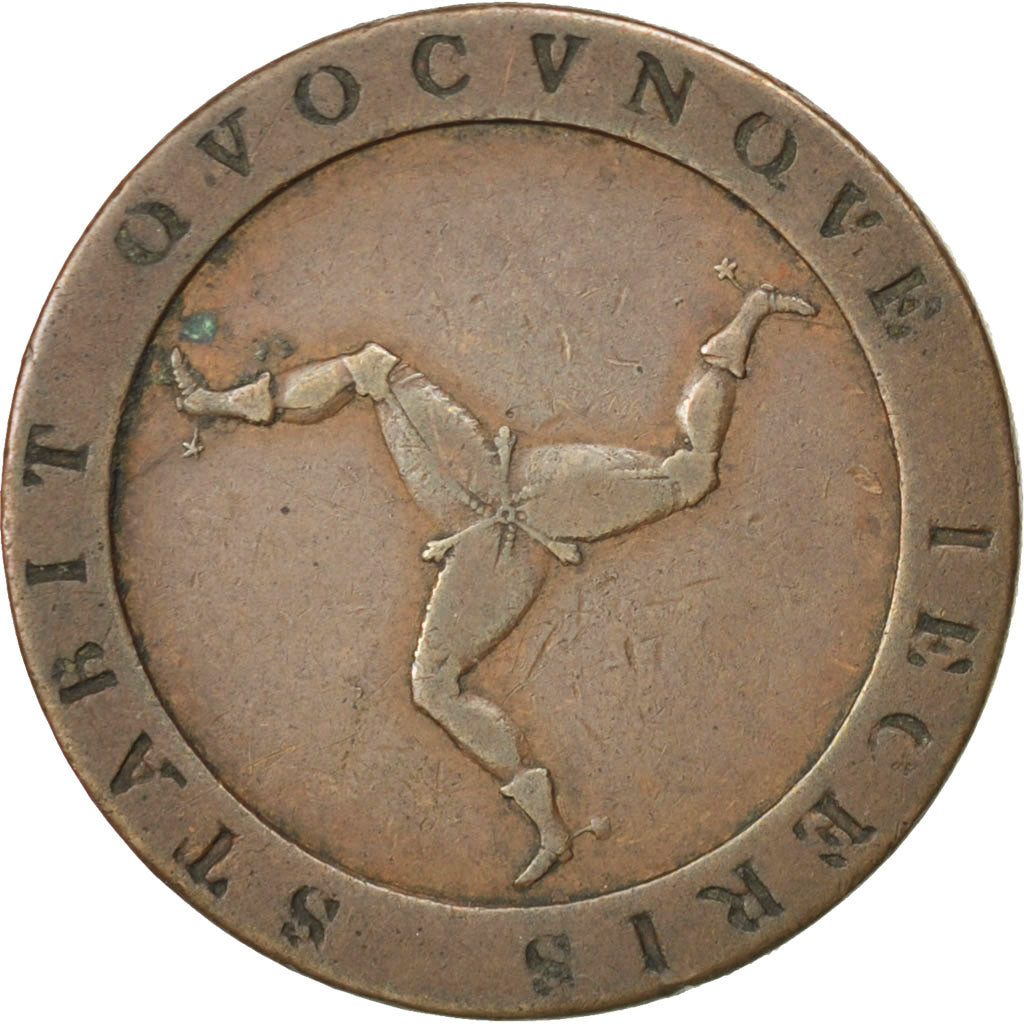 Ile de Man, Georges III, 1/2 Penny 1813, KM 10
