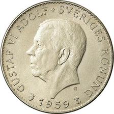 Coin, Sweden, Gustaf VI, 5 Kronor, 1959, MS(63), Silver, KM:830
