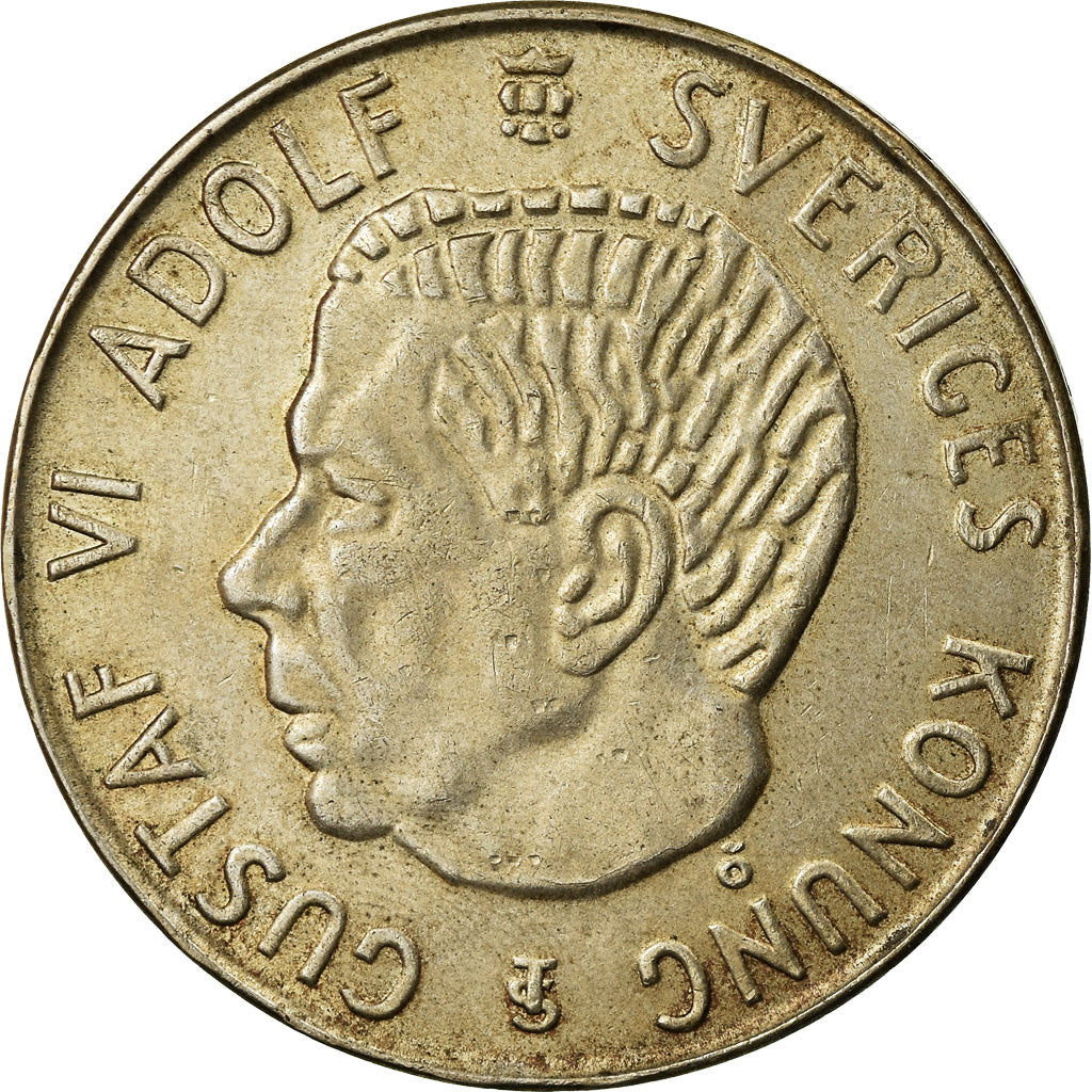 Coin, Sweden, Gustaf VI, 5 Kronor, 1954, AU(55-58), Silver, KM:829