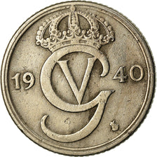Münze, Schweden, Gustaf V, 25 Öre, 1940, SS, Nickel-Bronze, KM:798