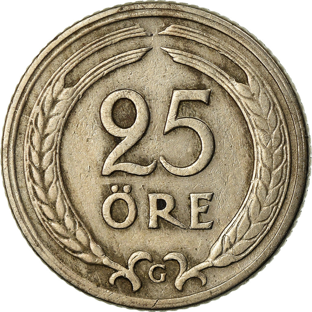 Münze, Schweden, Gustaf V, 25 Öre, 1940, SS, Nickel-Bronze, KM:798