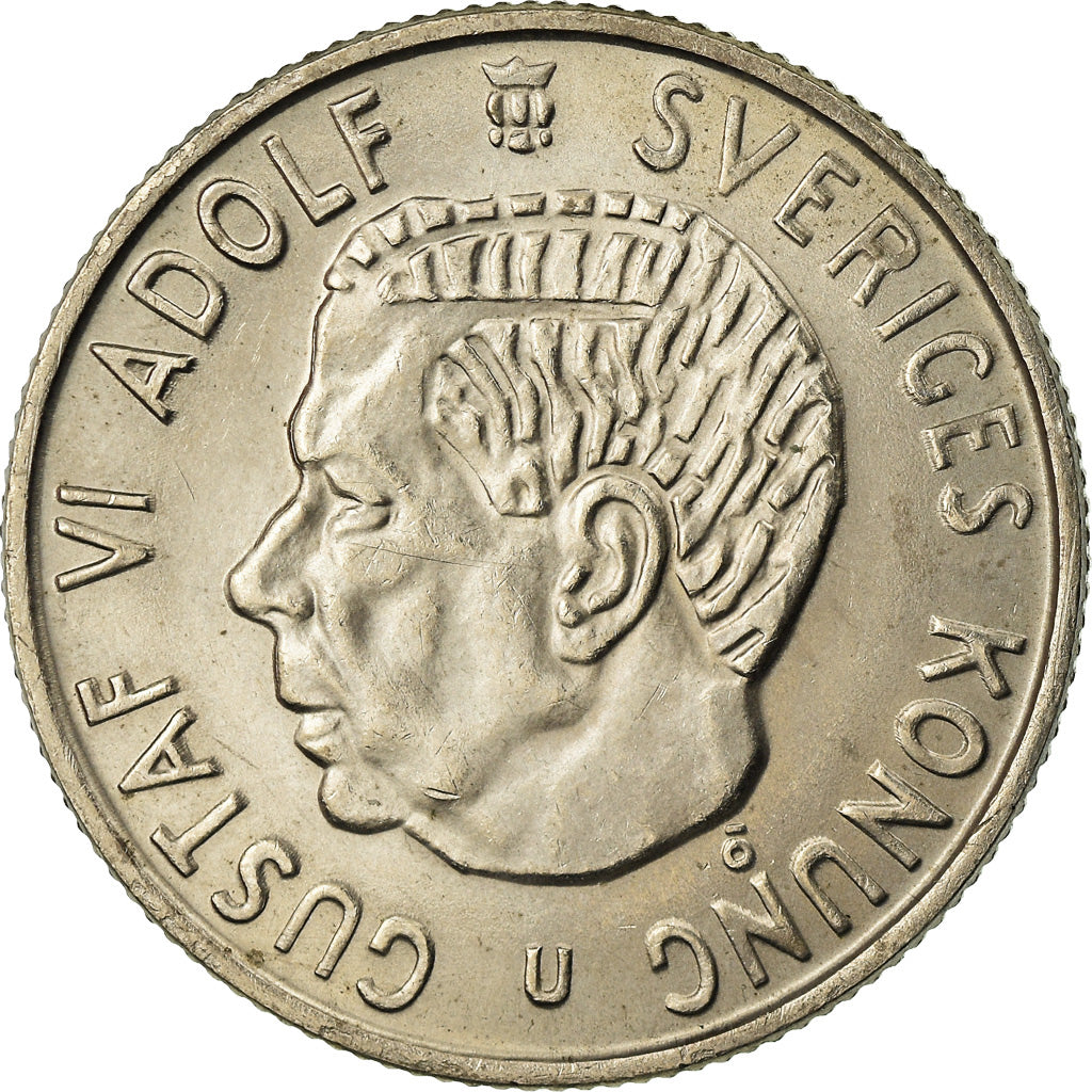 Coin, Sweden, Gustaf VI, 2 Kronor, 1970, AU(55-58), Copper-nickel, KM:827a