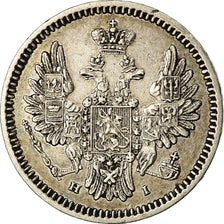 Moneta, Russia, Nicholas I, 5 Kopeks, 1855, Saint-Petersburg, AU(50-53), Srebro