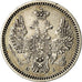 Moneta, Russia, Nicholas I, 5 Kopeks, 1855, Saint-Petersburg, AU(50-53), Srebro