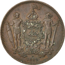 Coin, BRITISH NORTH BORNEO, Cent, 1889, Birmingham, EF(40-45), Bronze, KM:2