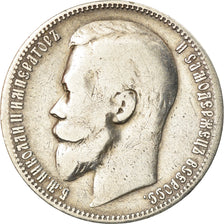 Coin, Russia, Nicholas II, Rouble, 1899, Brussels, VF(20-25), Silver, KM:59.1