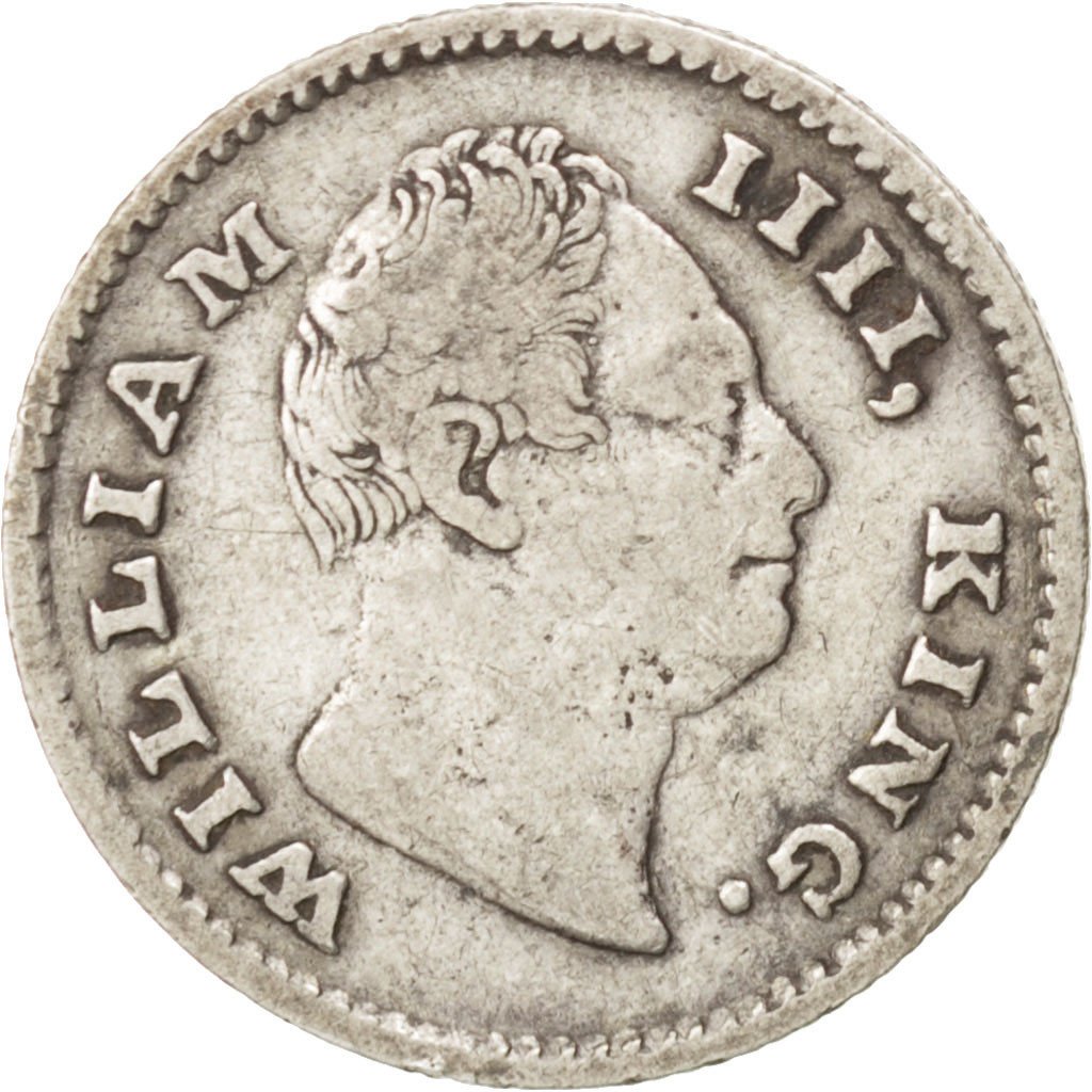 INDIA-BRITISH, 1/4 Rupee, 1835, Bombay, KM #448.3, VF(30-35), Silver, 2.75
