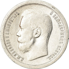 Coin, Russia, Nicholas II, 50 Kopeks, 1899, St. Petersburg, VF(20-25), Silver
