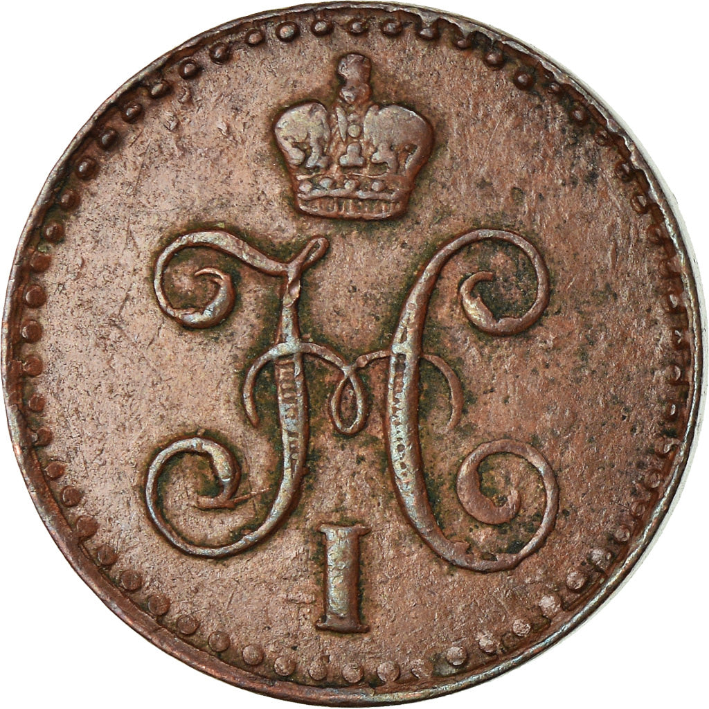 Munten, Rusland, Nicholas I, Polushka, 1/4 Kopek, 1841, FR+, Koper, KM:142.2
