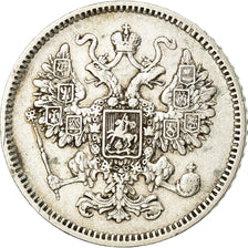 Moeda, Rússia, Alexander II, 15 Kopeks, 1861, Saint-Petersburg, VF(30-35)