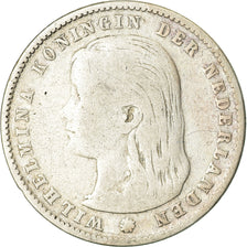 Moneta, Paesi Bassi, Wilhelmina I, 25 Cents, 1897, MB, Argento, KM:115