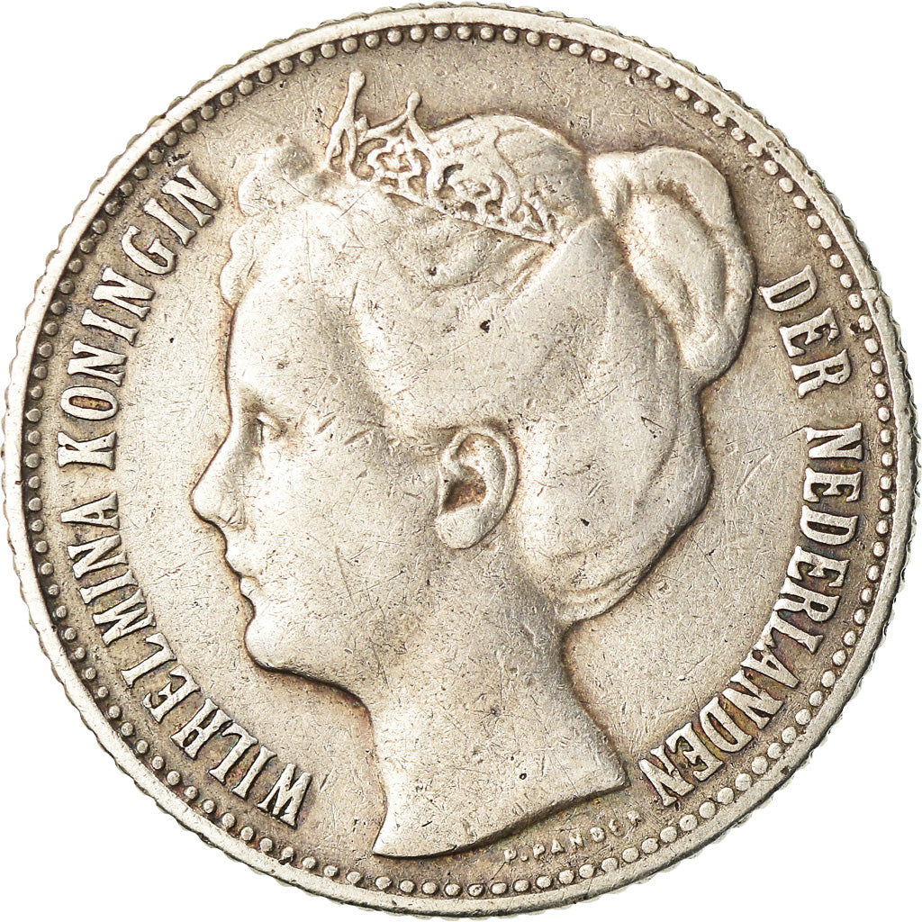 Coin, Netherlands, Wilhelmina I, 1/2 Gulden, 1905, VF(30-35), Silver, KM:121.2