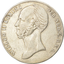 Moneta, Paesi Bassi, William II, 2-1/2 Gulden, 1845, MB+, Argento, KM:69.2