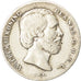 Moneda, Países Bajos, William III, 1/2 Gulden, 1858, BC+, Plata, KM:92