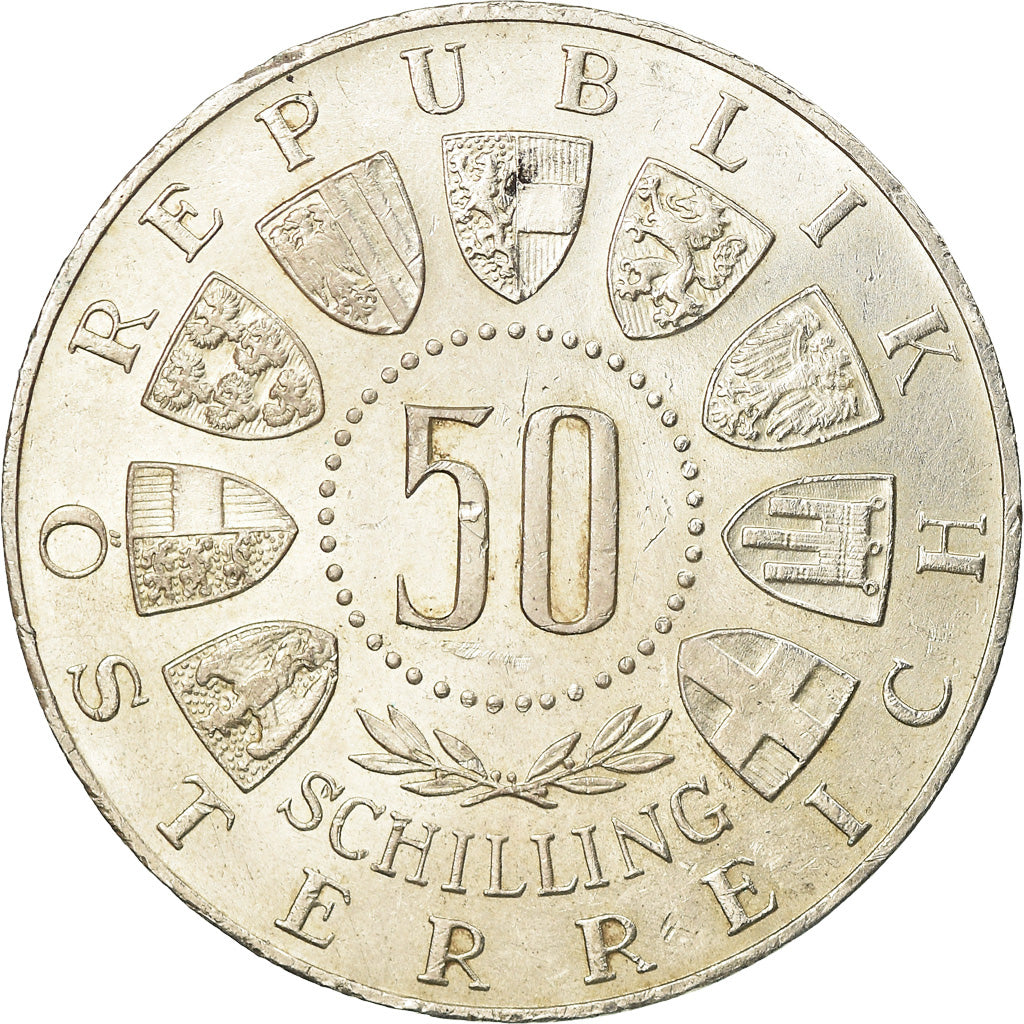 Coin, Austria, 50 Schilling, 1964, AU(50-53), Silver, KM:2896