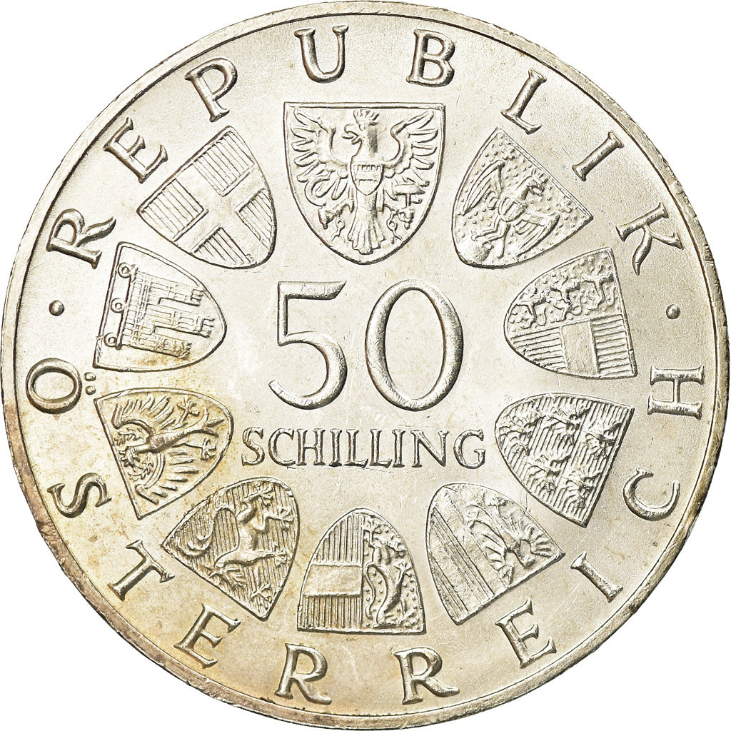 Coin, Austria, 50 Schilling, 1965, AU(55-58), Silver, KM:2898