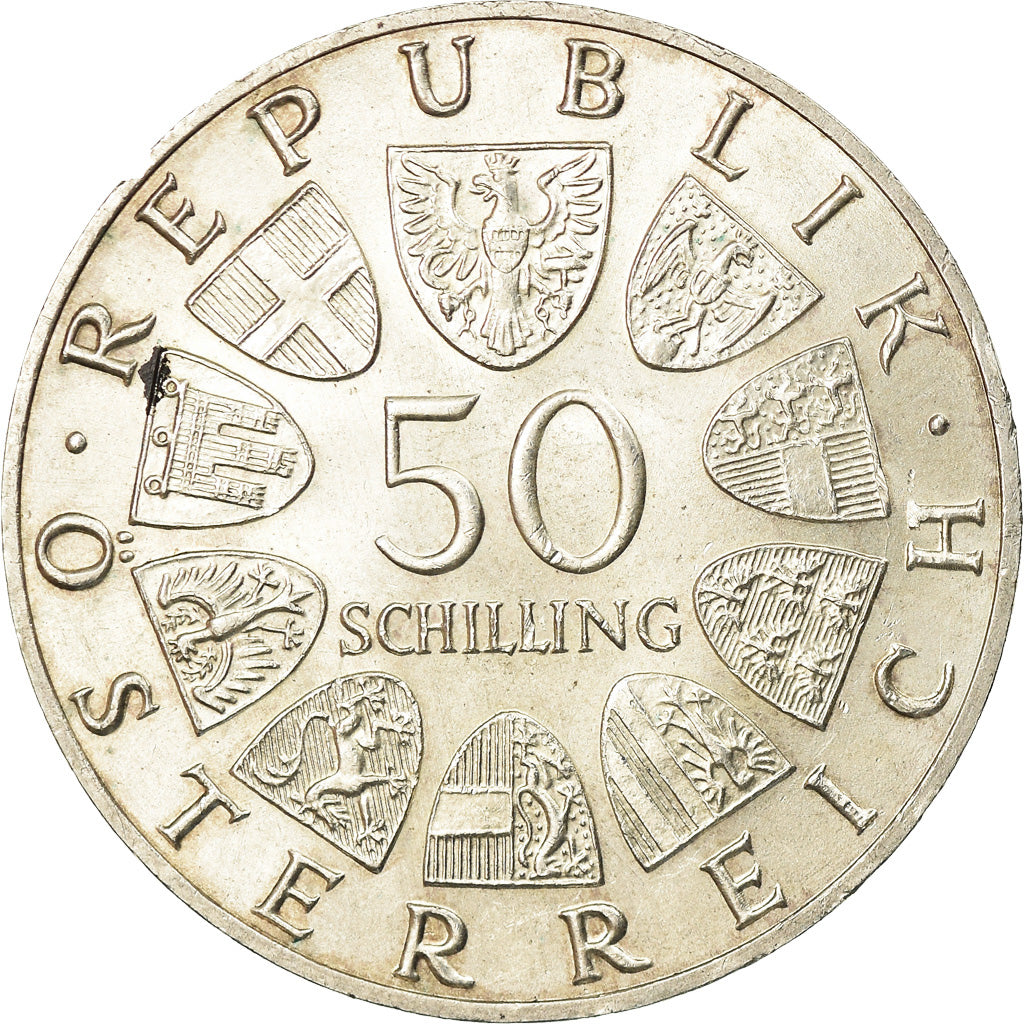 Coin, Austria, 50 Schilling, 1967, AU(50-53), Silver, KM:2902