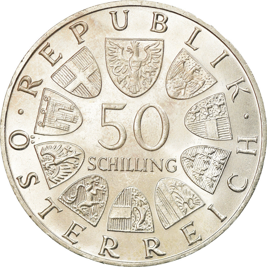 Coin, Austria, 50 Schilling, 1969, MS(60-62), Silver, KM:2906