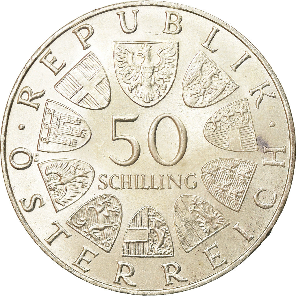 Coin, Austria, 50 Schilling, 1970, AU(55-58), Silver, KM:2909