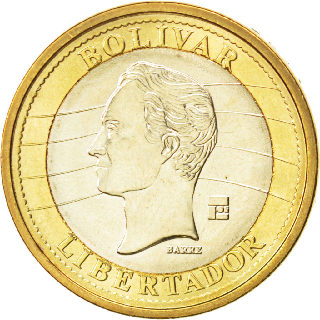 Coin, Venezuela, Bolivar, 2007, MS(63), Bi-Metallic, KM:93