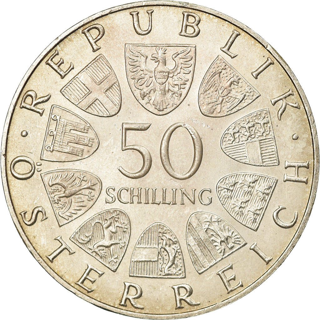 Coin, Austria, 50 Schilling, 1970, AU(55-58), Silver, KM:2908