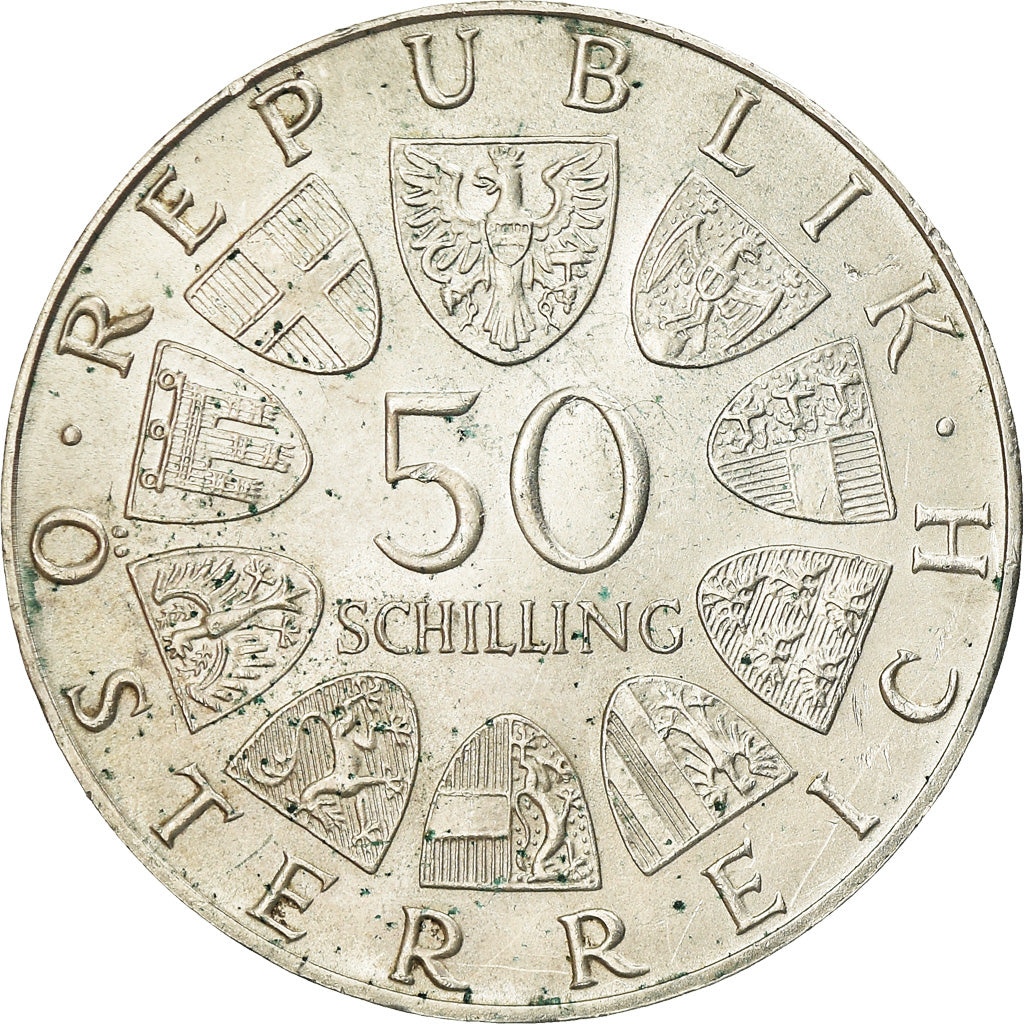 Coin, Austria, 50 Schilling, 1974, AU(50-53), Silver, KM:2921