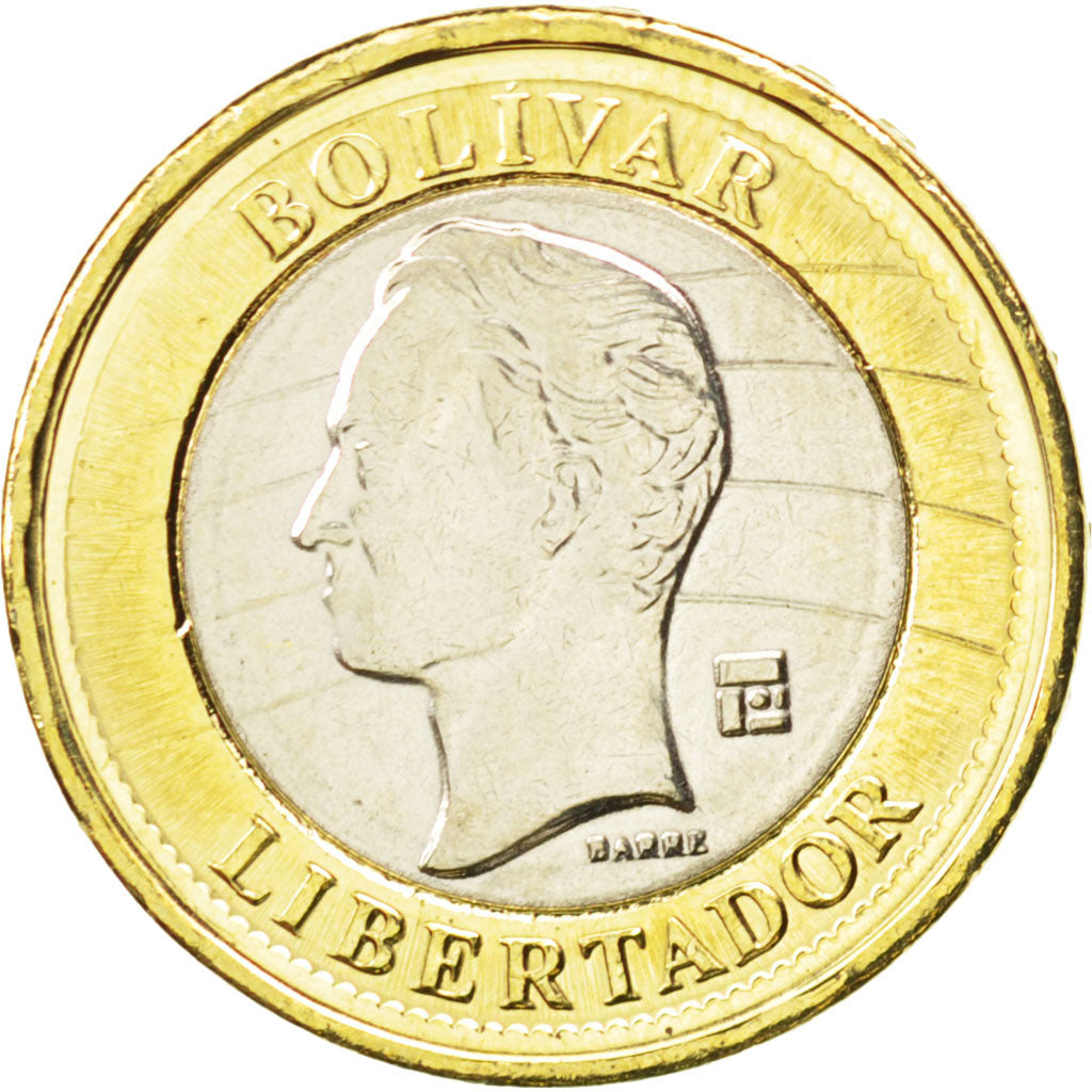 Venezuela, 1 Bolivar, 2012, KM #New, MS(63), Bimetallic, 8.04