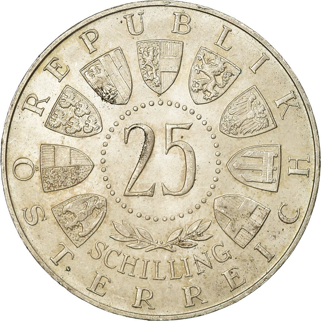 Coin, Austria, 25 Schilling, 1955, MS(60-62), Silver, KM:2880