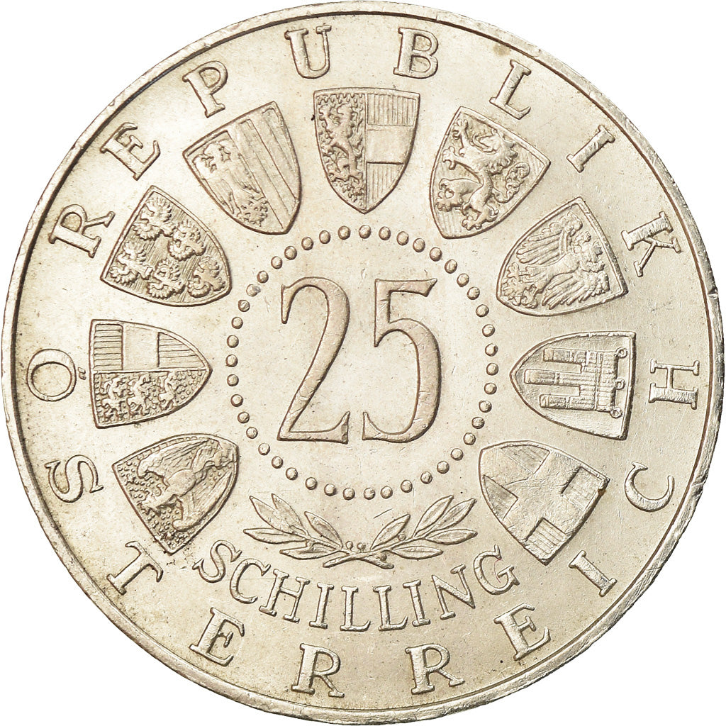 Coin, Austria, 25 Schilling, 1956, EF(40-45), Silver, KM:2881
