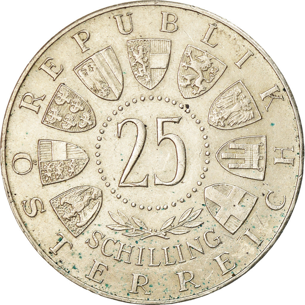 Coin, Austria, 25 Schilling, 1958, AU(55-58), Silver, KM:2884