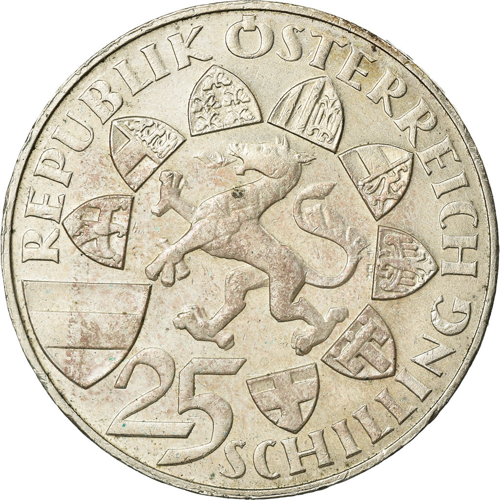 Coin, Austria, 25 Schilling, 1959, AU(50-53), Silver, KM:2887