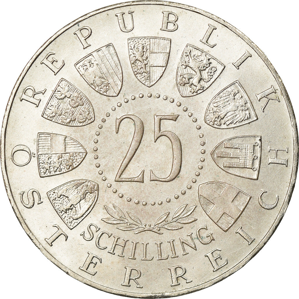 Coin, Austria, 25 Schilling, 1960, AU(50-53), Silver, KM:2890