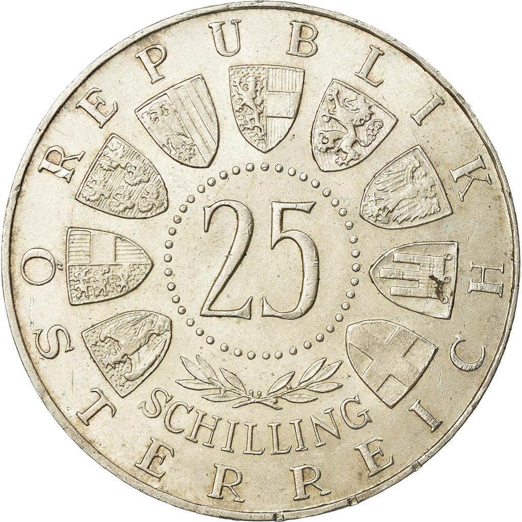Coin, Austria, 25 Schilling, 1961, AU(50-53), Silver, KM:2891