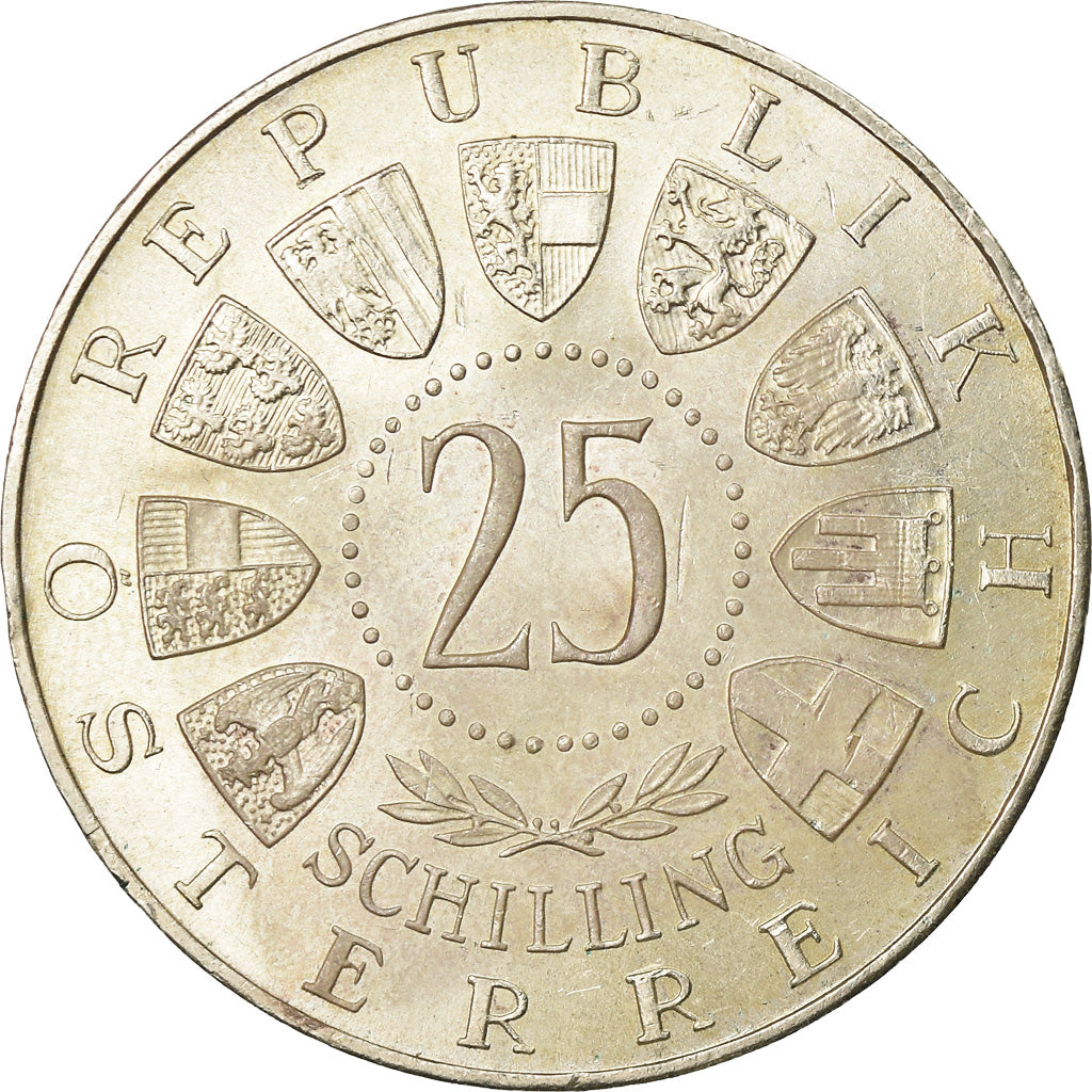 Coin, Austria, 25 Schilling, 1963, AU(50-53), Silver, KM:2893