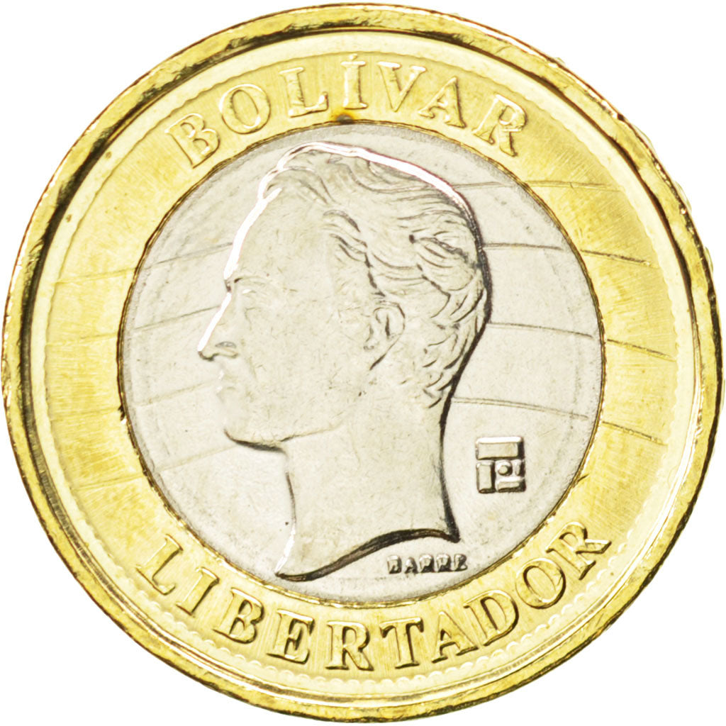 Venezuela, 1 Bolivar, 2012, KM #New, MS(63), Bimetallic, 8.07