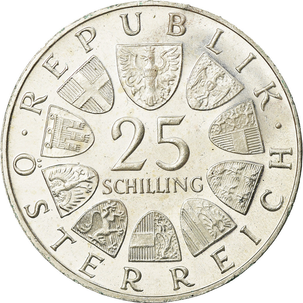 Coin, Austria, 25 Schilling, 1966, AU(55-58), Silver, KM:2899
