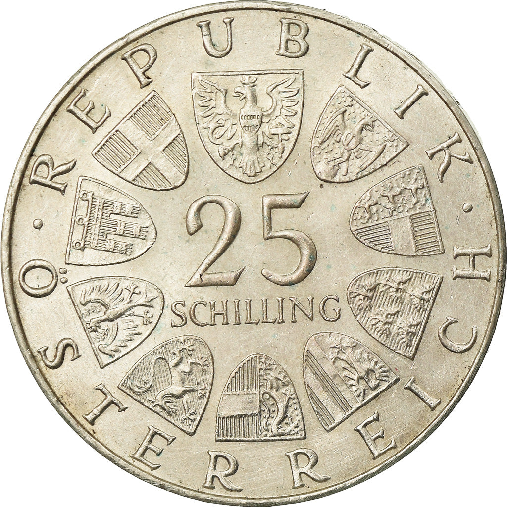 Coin, Austria, 25 Schilling, 1969, AU(50-53), Silver, KM:2905