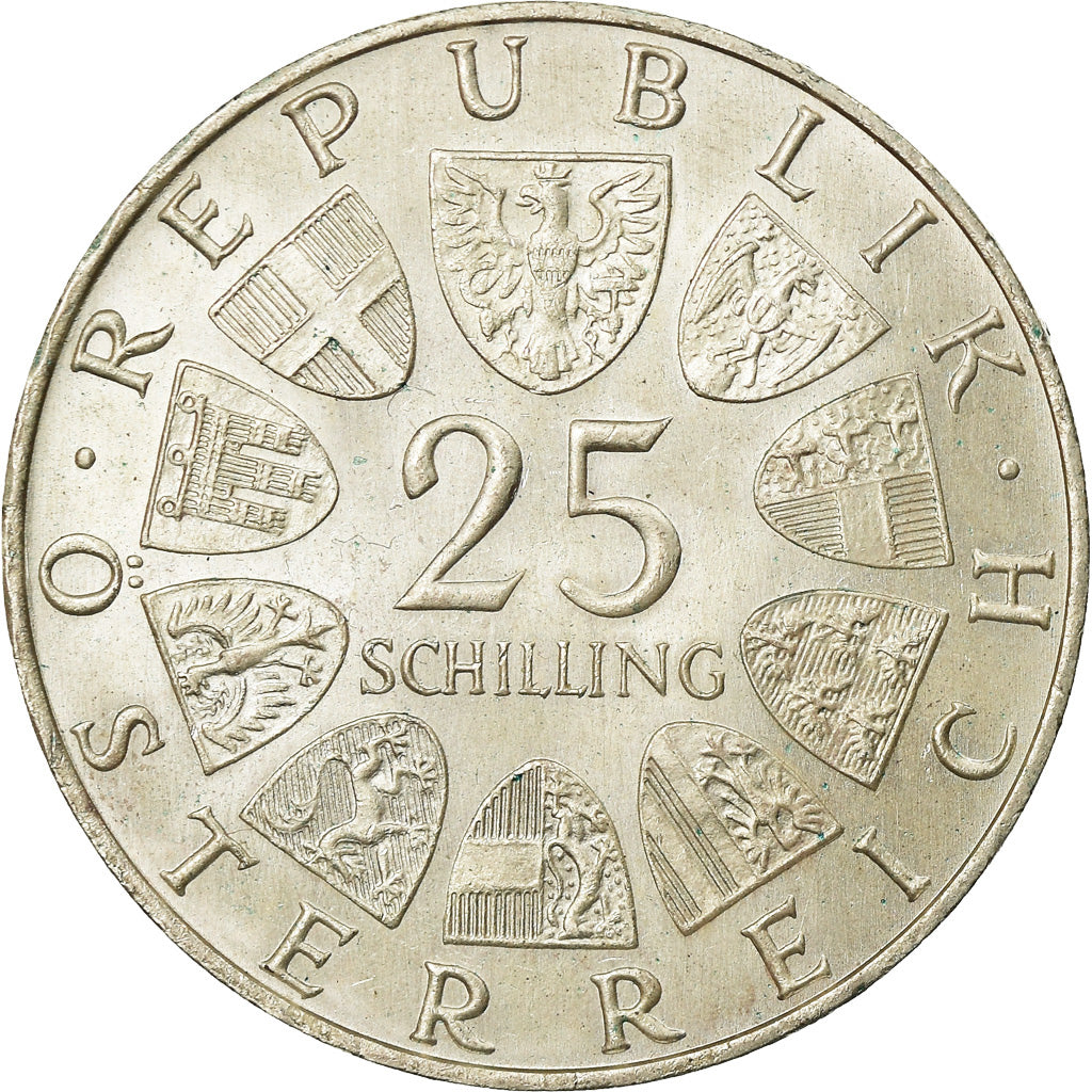 Coin, Austria, 25 Schilling, 1970, AU(55-58), Silver, KM:2907