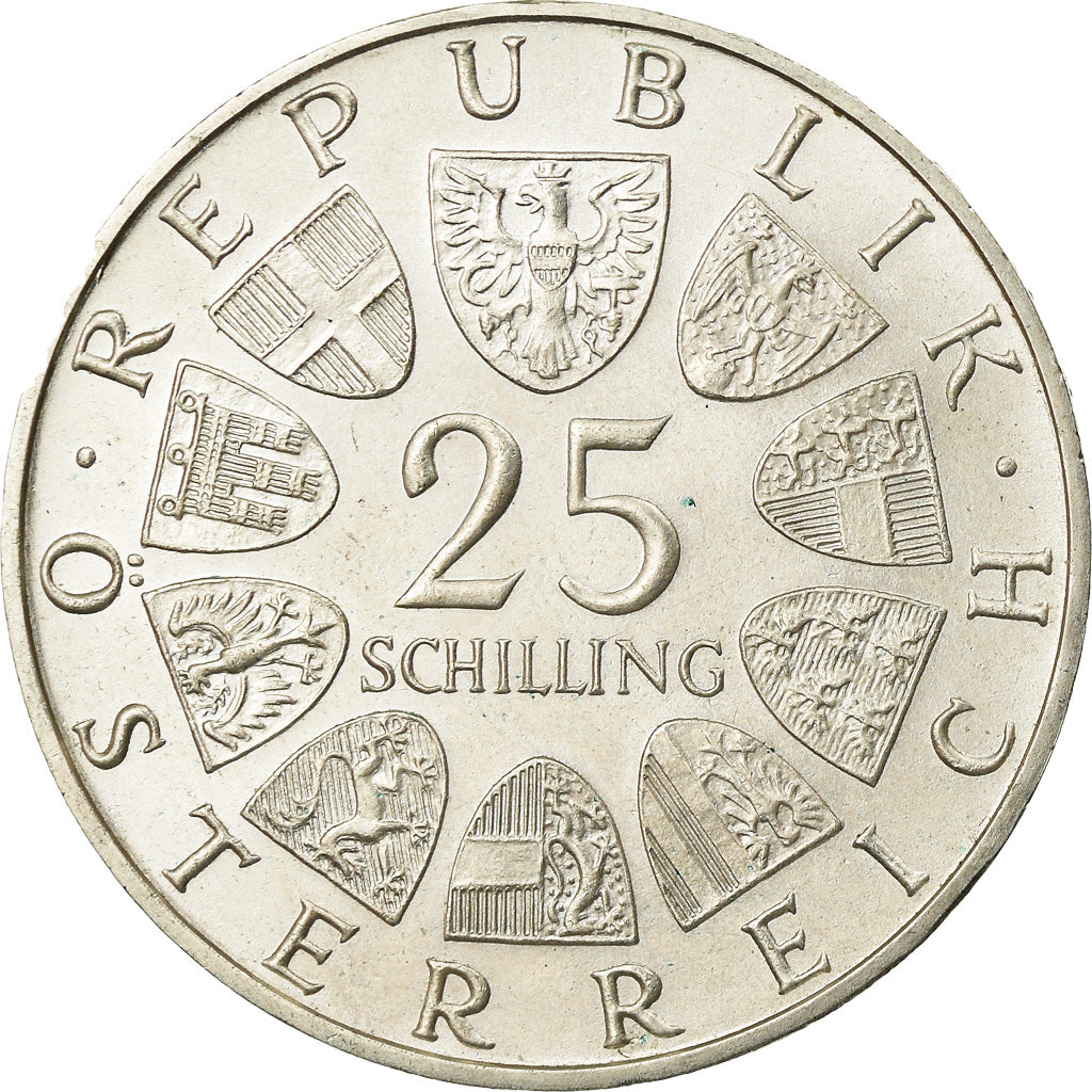 Coin, Austria, 25 Schilling, 1971, AU(55-58), Silver, KM:2910