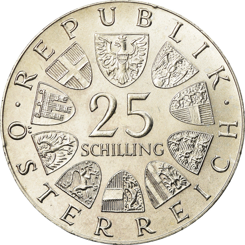 Moneta, Austria, 25 Schilling, 1972, EF(40-45), Srebro, KM:2912