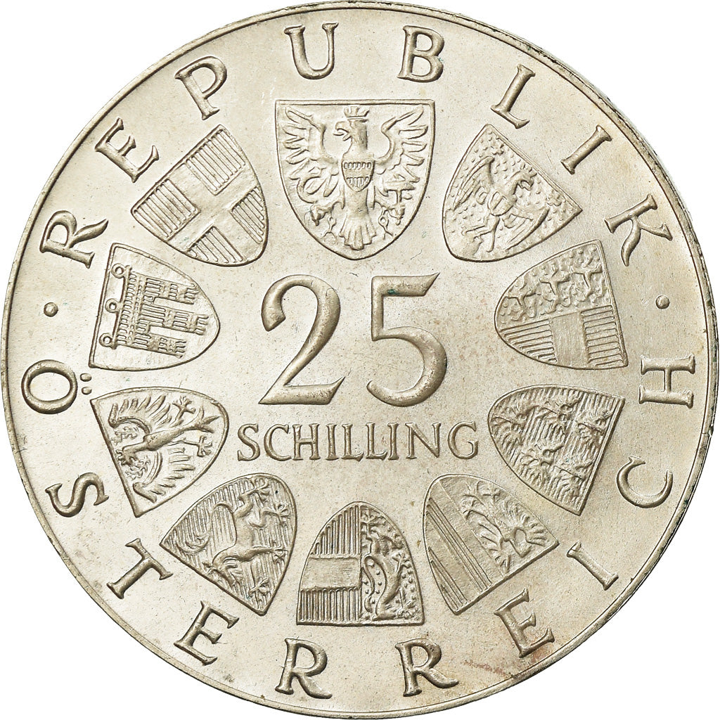 Coin, Austria, 25 Schilling, 1973, AU(55-58), Silver, KM:2915