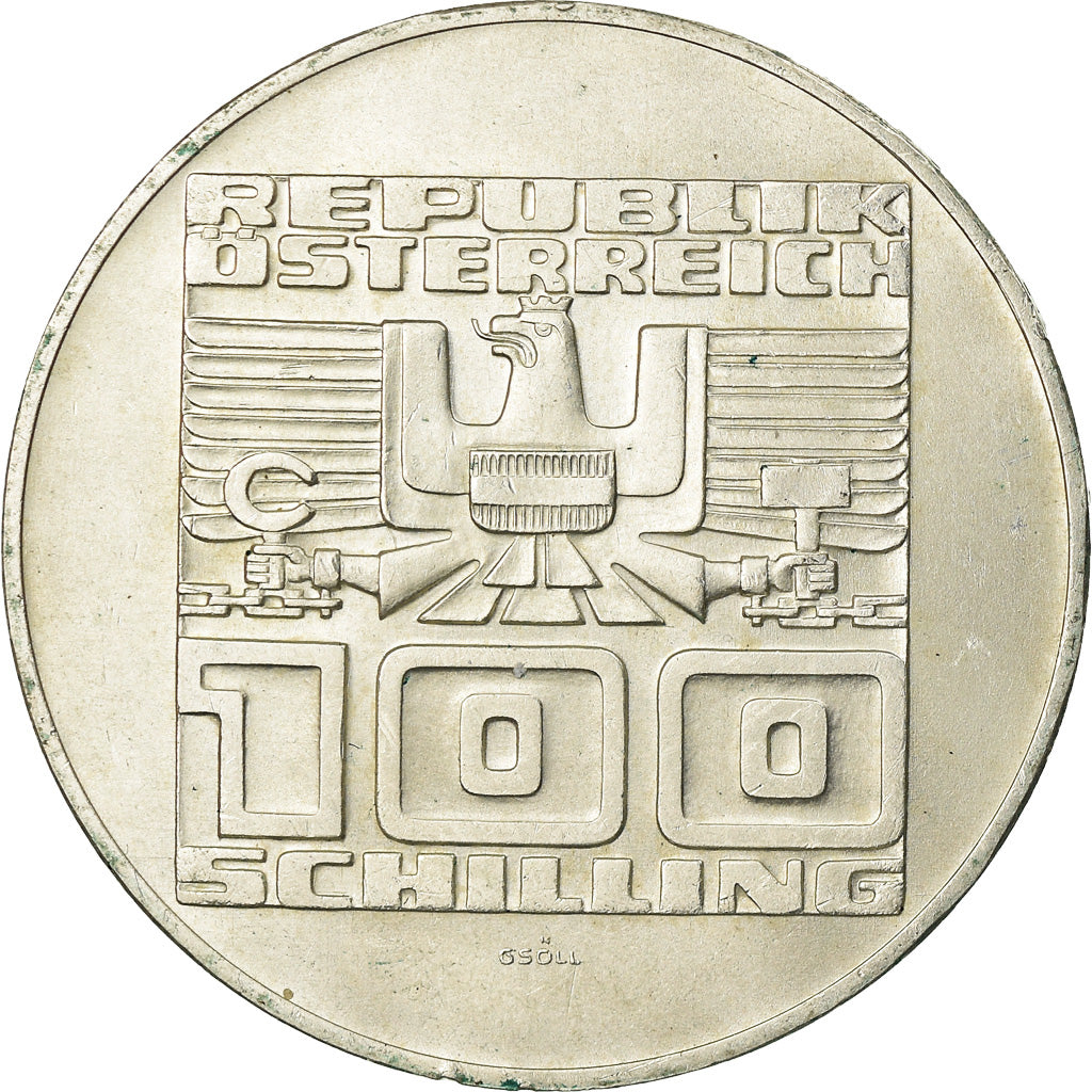 Coin, Austria, 100 Schilling, 1975, AU(50-53), Silver, KM:2924